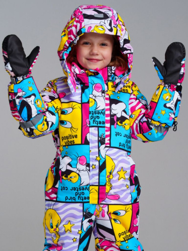 Варежки текстильные для девочек