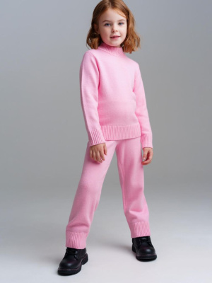 Комплект трикотажный для девочек: джемпер, брюки