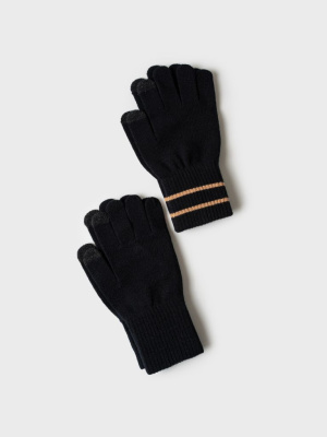 Перчатки трикотажные для девочек, 2 пары в комплекте