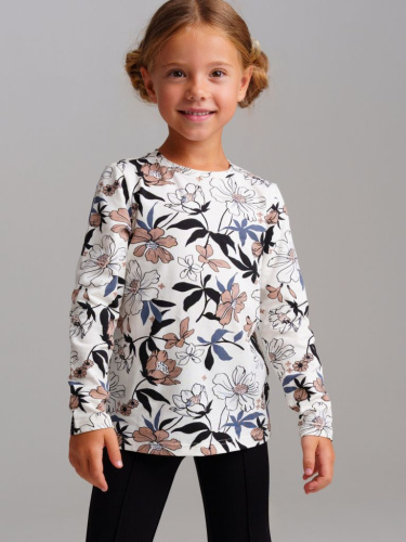 Фуфайка трикотажная для девочек (футболка с длинными рукавами)
