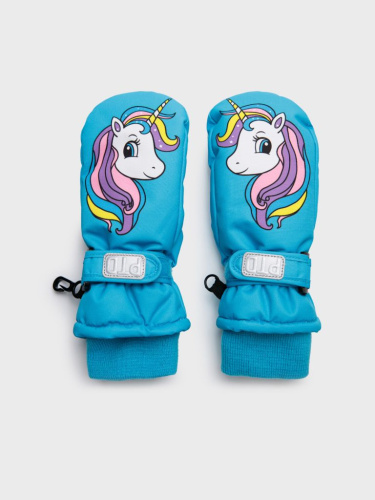 Варежки текстильные для девочек