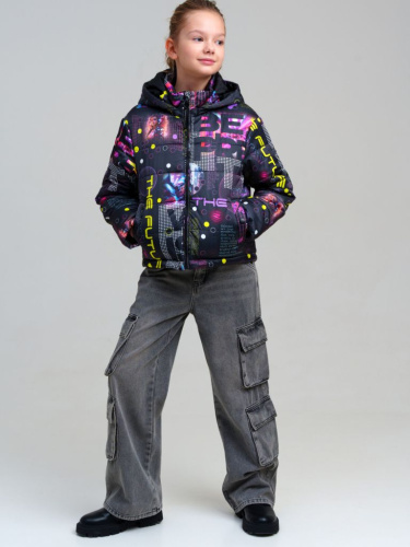 Куртка текстильная с полиуретановым покрытием для девочек