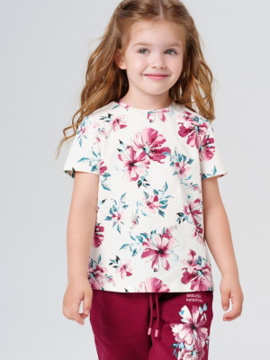 Фуфайка трикотажная для девочек (футболка)