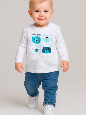 Джемпер детский трикотажный для мальчиков (футболка с длинными рукавами)