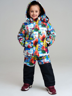 Комплект текстильный с полиуретановым покрытием для девочек: куртка, полукомбинезон