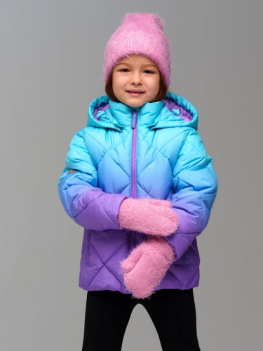 Комплект трикотажный для девочек: шапка, варежки