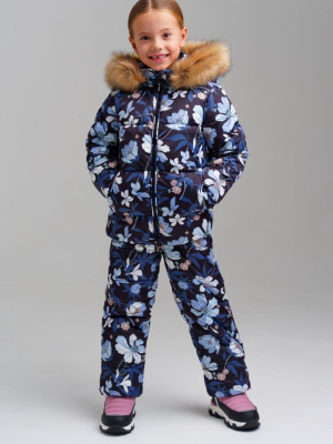 Комплект текстильный с полиуретановым покрытием для девочек: куртка, полукомбинезон