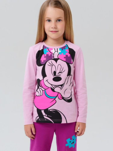 Фуфайка трикотажная для девочек (футболка с длинными рукавами)