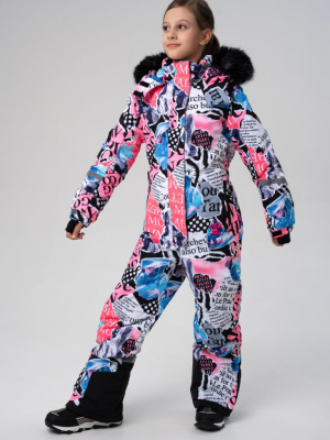 Комбинезон текстильный с полиуретановым покрытием для девочек