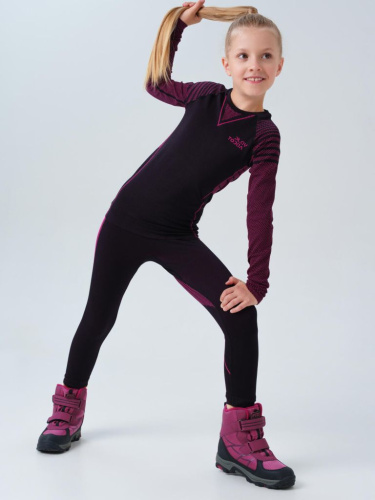 Термокомплект трикот. для девочек: фуфайка с длин. рук, брюки укороченные для эпизод. использования