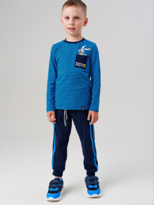 Комплект трикотажный для мальчиков: фуфайка (футболка с длинными рукавами), брюки