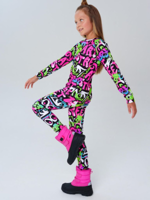 Термокомплект трикот. для девочек: фуфайка (футболка) с длин. рук, брюки для эпизод. использования