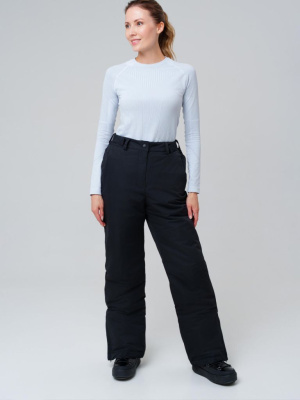 Брюки текстильные с полиуретановым покрытием утепленные флисом для женщин