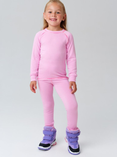 Термокомплект трикот. для девочек: фуфайка (футболка) с длин. рук, брюки для эпизод. использования