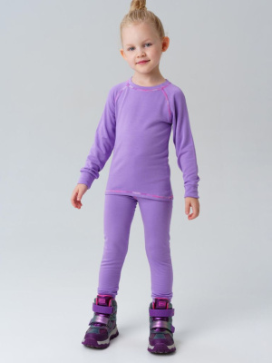 Термокомплект трикот. для девочек: фуфайка (футболка) с длин. рук, брюки для эпизод. использования
