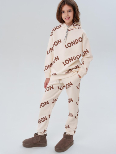 Комплект трикотажный для девочек: толстовка, брюки