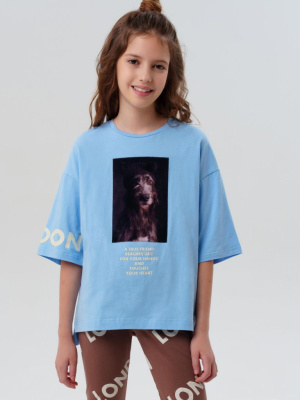 Фуфайка трикотажная для девочек (футболка)