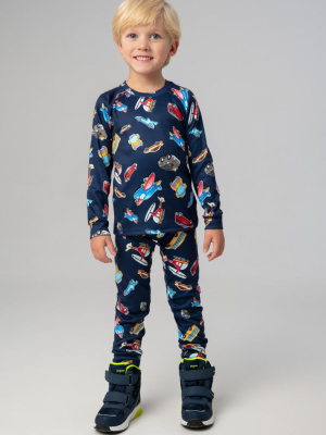 Термокомплект трикот. для мальчиков: фуфайка (футболка) с длин. рук, брюки для эпизод. использования
