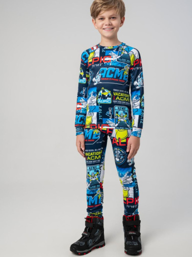 Термокомплект трикот. для мальчиков: фуфайка (футболка) с длин. рук, брюки для эпизод. использования