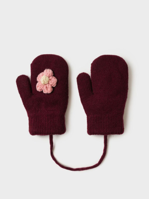 Варежки трикотажные для девочек