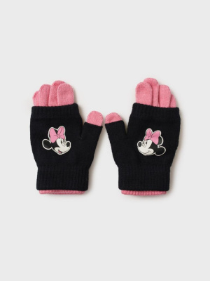 Комплект трикотажный для девочек: митенки, перчатки