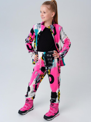 Комплект трикотажный для девочек: куртка, брюки