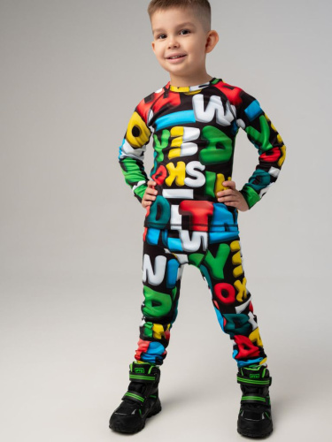 Термокомплект трикот. для мальчиков: фуфайка (футболка) с длин. рук, брюки для эпизод. использования