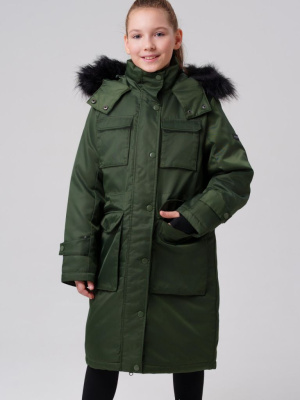 Пальто текстильное с полиуретановым покрытием для девочек