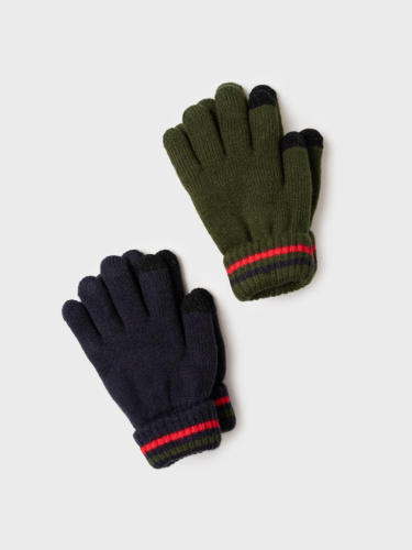 Перчатки трикотажные для мальчиков, 2 пары в комплекте