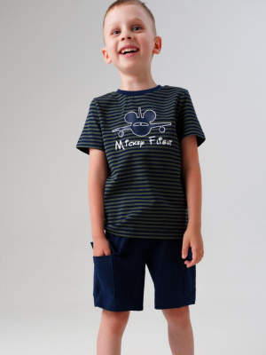 Комплект трикотажный для мальчиков: фуфайка (футболка), шорты