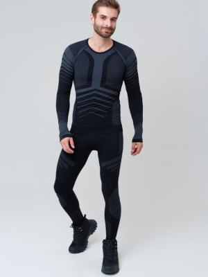 Термокомплект трикот. для мужчин: фуфайка (футболка) с длин. рук, брюки для эпизод. использования