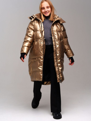 Пальто текстильное с полиуретановым покрытием для девочек