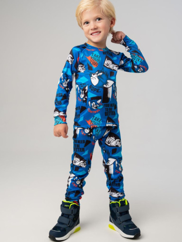 Термокомплект трикот. для мальчиков: фуфайка (футболка) с длин. рук, брюки для эпизод. использования