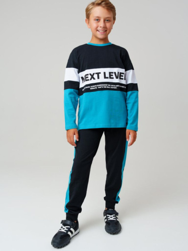 Комплект трикотажный для мальчиков: фуфайка (футболка с длинными рукавами), брюки