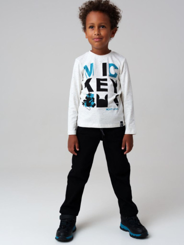 Брюки текстильные джинсовые утепленные флисом для мальчиков