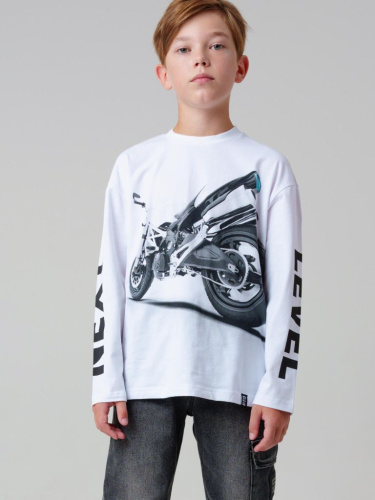 Фуфайка трикотажная для мальчиков (футболка с длинными рукавами)