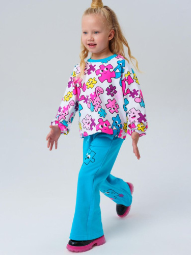 Комплект трикотажный для девочек: толстовка, брюки
