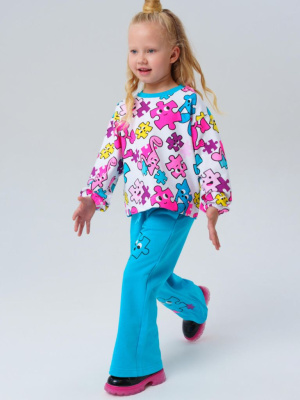 Комплект трикотажный для девочек: толстовка, брюки