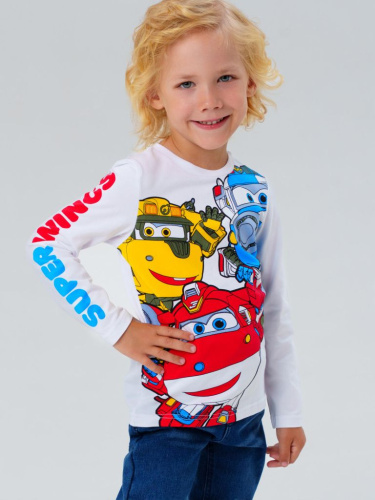 Фуфайка трикотажная для мальчиков (футболка с длинными рукавами)