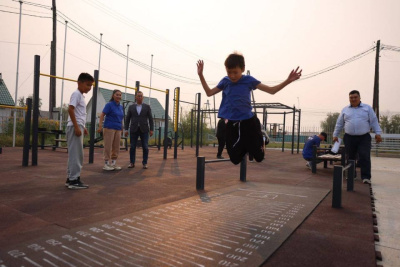 В Верхневилюйске открылась спортивная площадка для подготовки и сдачи ГТО / ЯСИА  Верхневилюйский Республика Саха (Якутия)