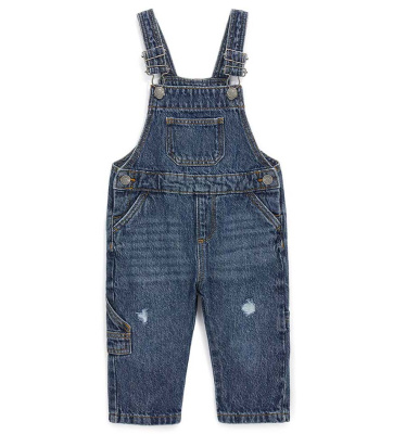 Полукомбинезон джинсовый для маленького мальчика