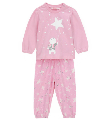 Пижама с длинным рукавом для маленькой девочки