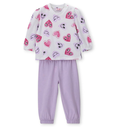 Пижама с длинным рукавом для маленькой девочки