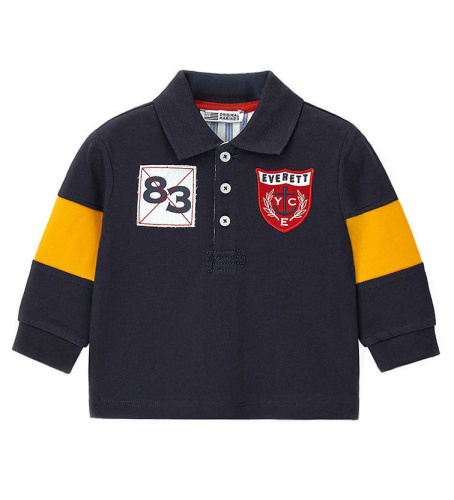 Поло с длинным рукавом для маленького мальчика