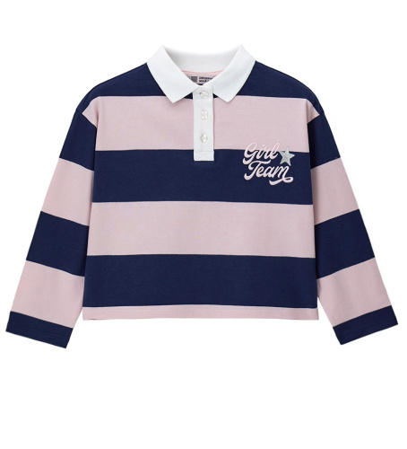 Поло с длинным рукавом для девочки