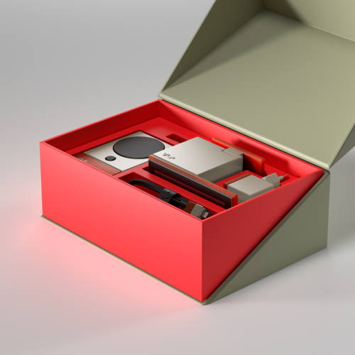 Зарядное устройство беспроводное VLP BOX NEO 4в1 Magsafe, amber gray