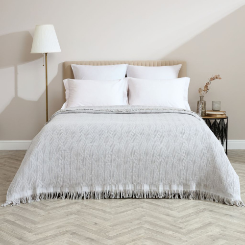 Покрывало Вафля/Cialda, серое