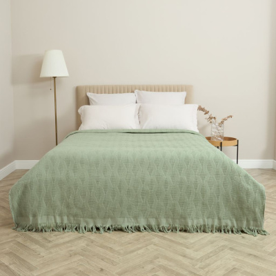 Покрывало Вафля/Cialda, зеленое