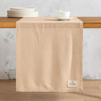 Скатерть-дорожка ЭКО/ECO, бежевая