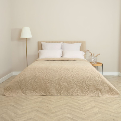 Покрывало Листочки/Fogliare, бежевое